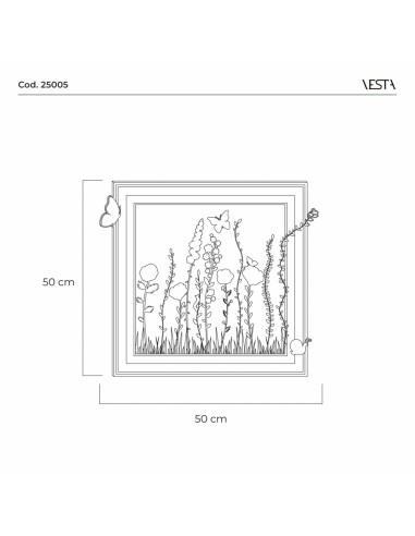 Vesta Home - Quadro Amelie Piccolo·amelie·56,3 X 50 H Th. 6 Mm