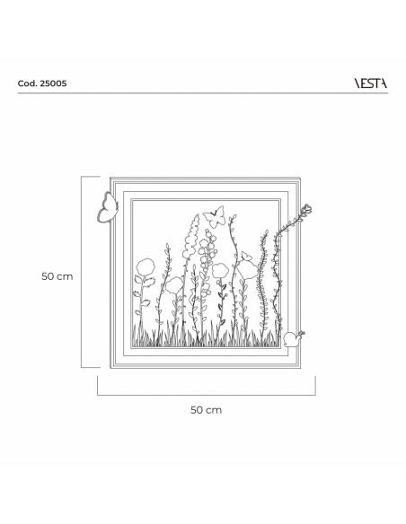 Vesta Home - Quadro Amelie Piccolo·amelie·56,3 X 50 H Th. 6 Mm