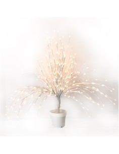 Hervit - Corallo luminoso bianco con vaso Natale 2020, 280 Led luce bianca, altezza 90 cm