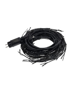 Hervit - Festone luminoso Natale nero da soffitto con 216 Led luce bianca, lunghezza 3 m