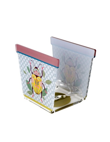 Vesta Home - Portavaso Joy - Special Moments - Kit 6 Pz·scarabeo·10 X 7,1 X 10 H Th. 3 Mm Vase Holder Hole: Ø55 Mm