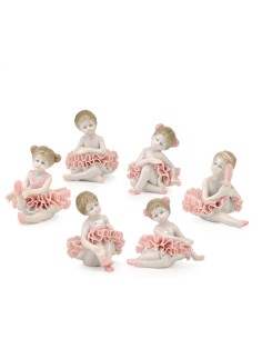 SET 6 BALLERINE 7 CM ROSA