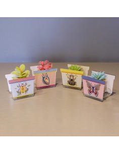 Vesta Home - Portavaso Joy - Special Moments - Kit 6 Pz·gufo·10 X 7,1 X 10 H Th. 3 Mm Vase Holder Hole: Ø55 Mm 2