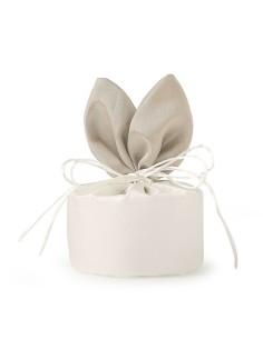Sacchettino Taffeta Avorio Dia.10X20Cm