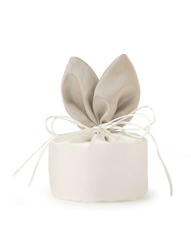 Sacchettino Taffeta Avorio Dia.10X20Cm