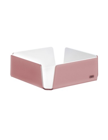 Vesta Home - Portatovaglioli Grande Like Water·rosa Cipria Monosatinato·21,5 X 21,5 X 7,5 H Th. 5 Mm