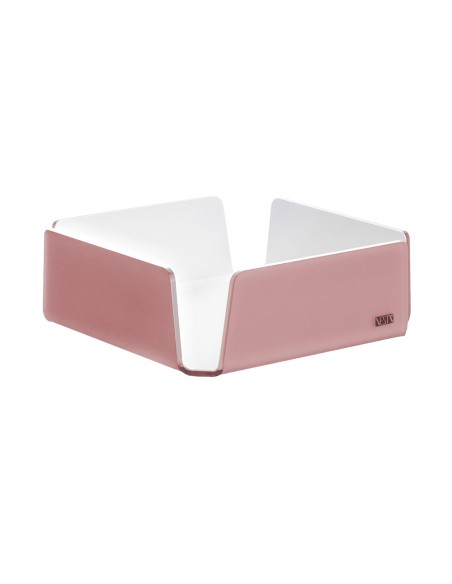 Vesta Home - Portatovaglioli Grande Like Water·rosa Cipria Monosatinato·21,5 X 21,5 X 7,5 H Th. 5 Mm