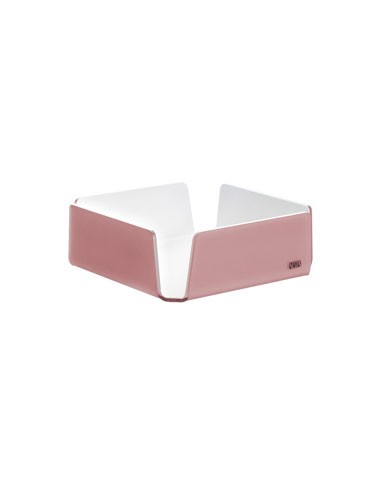 Vesta Home - Portatovaglioli Grande Like Water·rosa Cipria Monosatinato·21,5 X 21,5 X 7,5 H Th. 5 Mm