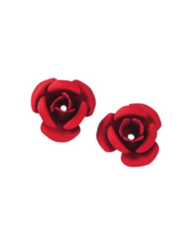 Rosellina in metallo rossa
