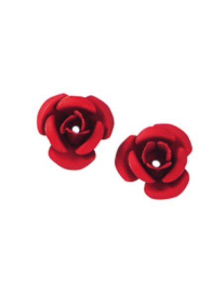 Rosellina in metallo rossa