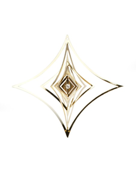 Rombo Metallo App.Cromo Oro 8Cm