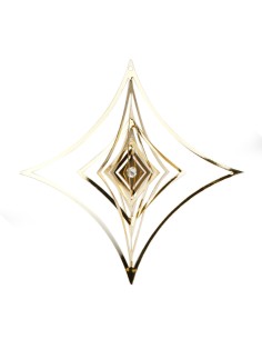 Rombo Metallo App.Cromo Oro 14Cm