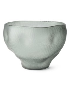 PORTAFRUTTA VETRO SATURNO 32X26CM GRIGIO