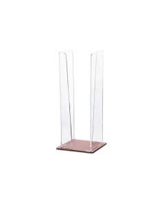 Vesta Home - Portabicchieri Verticale Like Water·rosa Cipria Monosatinato·10 X 10 X 25 H Th. 5 Mm