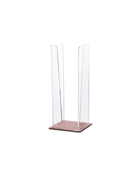 Vesta Home - Portabicchieri Verticale Like Water·rosa Cipria Monosatinato·10 X 10 X 25 H Th. 5 Mm