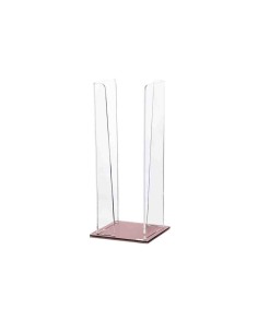 Vesta Home - Portabicchieri Verticale Like Water·rosa Cipria Monosatinato·10 X 10 X 25 H Th. 5 Mm 2