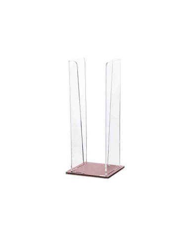Vesta Home - Portabicchieri Verticale Like Water·rosa Cipria Monosatinato·10 X 10 X 25 H Th. 5 Mm