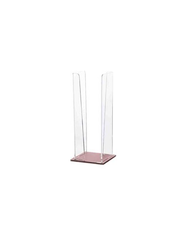 Vesta Home - Portabicchieri Verticale Like Water·rosa Cipria Monosatinato·10 X 10 X 25 H Th. 5 Mm