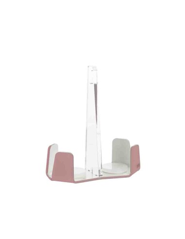 Vesta Home - Portabicchieri Doppio Like Water·rosa Cipria Monosatinato·18 X 9 X 20,5 H Th. 5 Mm