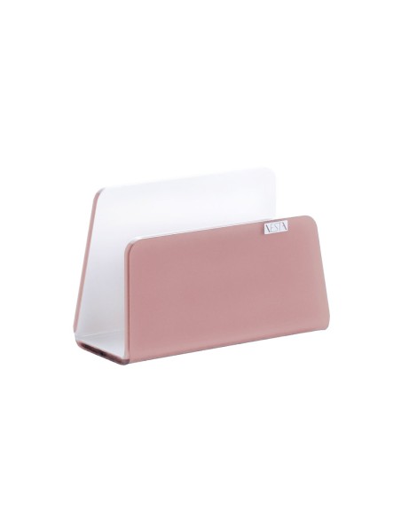 Vesta Home - Porta Tovaglioli Verticale Like Water·rosa Cipria Monosatinato·13 X 6 X 8,5 H Th. 5 Mm