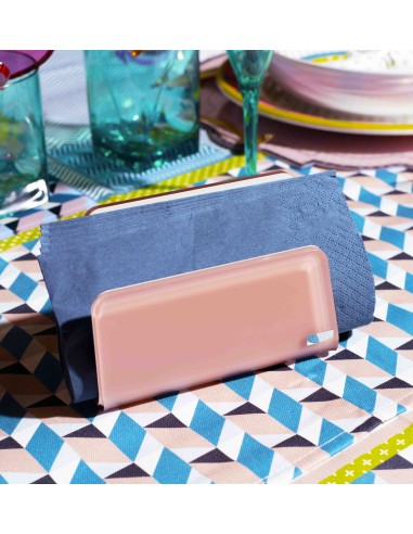 Vesta Home - Porta Tovaglioli Verticale Like Water·rosa Cipria Monosatinato·13 X 6 X 8,5 H Th. 5 Mm