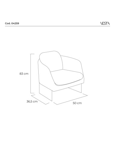 Vesta Home - Poltrona Casanova·nero·70 X 70 X 77 H