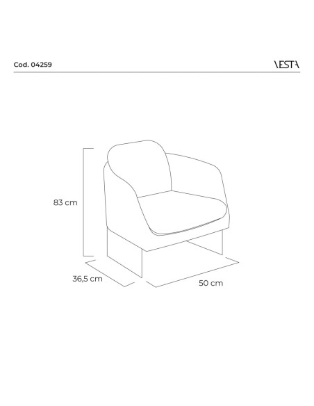 Vesta Home - Poltrona Casanova·nero·70 X 70 X 77 H