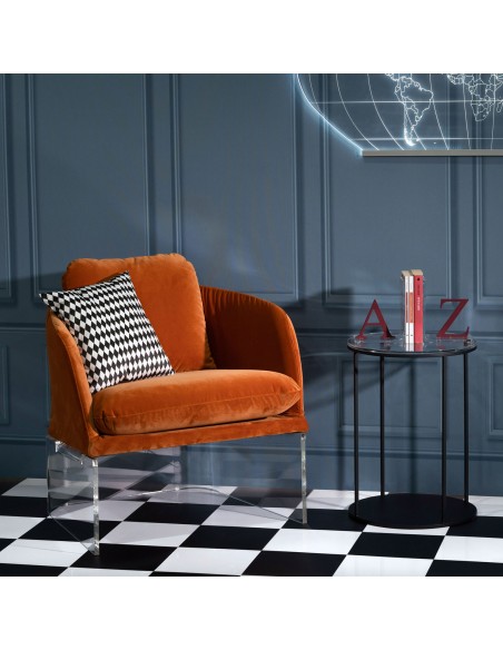 Vesta Home - Poltrona Casanova·arancione·70 X 70 X 77 H