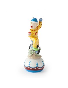 Hervit Royal Class - Carillon Clown Monociclo in Porcellana 22 cm