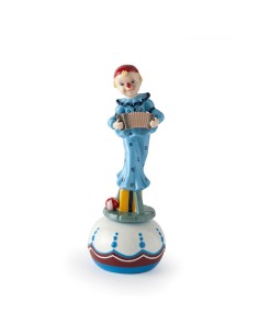 Hervit Royal Class - Carillon Clown Fisarmonica in Porcellana 22 cm