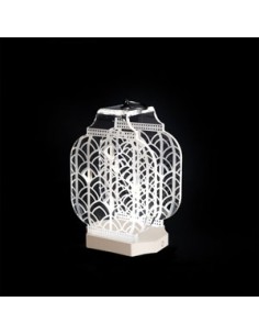 Vesta Home - Lampada da Tavolo Piccola Wireless Atena·avorio·14,1 X 11,2 X 23,1 H Th. Body 8 Mm Th. Base 15 Mm
