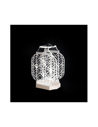 Vesta Home - Lampada da Tavolo Piccola Wireless Atena·avorio·14,1 X 11,2 X 23,1 H Th. Body 8 Mm Th. Base 15 Mm