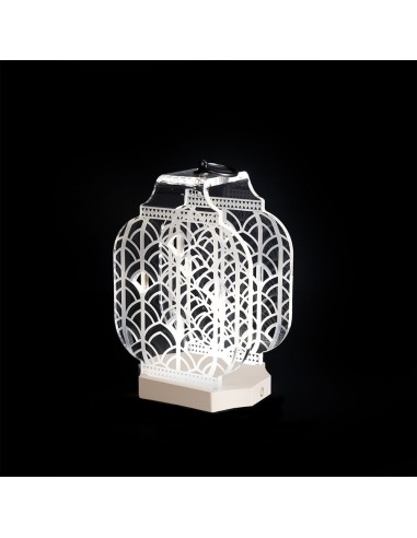 Vesta Home - Lampada da Tavolo Piccola Wireless Atena·avorio·14,1 X 11,2 X 23,1 H Th. Body 8 Mm Th. Base 15 Mm