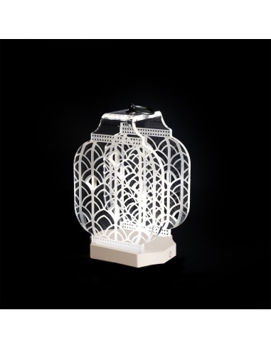Vesta Home - Lampada da Tavolo Piccola Wireless Atena·avorio·14,1 X 11,2 X 23,1 H Th. Body 8 Mm Th. Base 15 Mm
