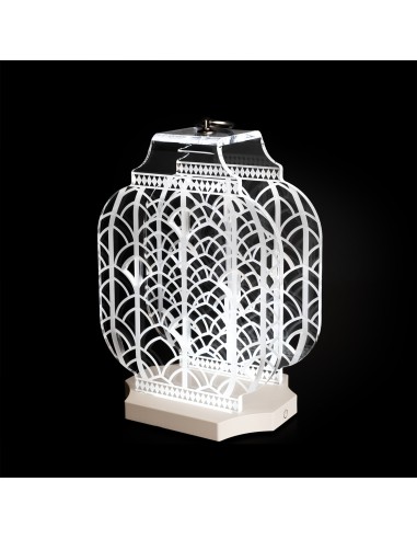 Vesta Home - Lampada da Tavolo Media Wireless Atena·avorio·20,5 X 17,6 X 33,8 H Th. Body 8 Mm Th. Base 15 Mm