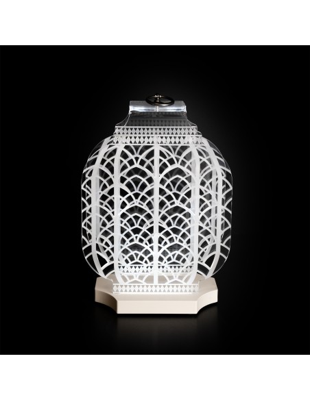 Vesta Home - Lampada da Tavolo Media Wireless Atena·avorio·20,5 X 17,6 X 33,8 H Th. Body 8 Mm Th. Base 15 Mm