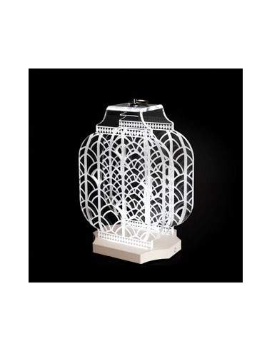 Vesta Home - Lampada da Tavolo Media Wireless Atena·avorio·20,5 X 17,6 X 33,8 H Th. Body 8 Mm Th. Base 15 Mm