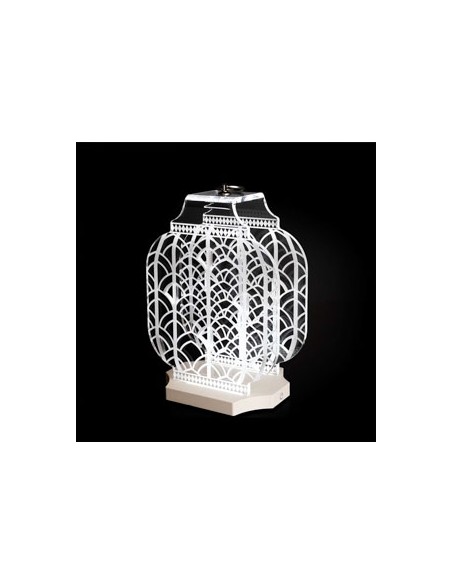 Vesta Home - Lampada da Tavolo Media Wireless Atena·avorio·20,5 X 17,6 X 33,8 H Th. Body 8 Mm Th. Base 15 Mm