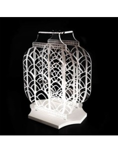 Vesta Home - Lanterna Atena Grande·avorio·36,5 X 26,5 X 53,5 H Th. Body 8 Mm Th. Base 15 Mm