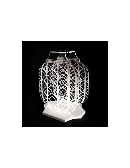 Vesta Home - Lanterna Atena Grande·avorio·36,5 X 26,5 X 53,5 H Th. Body 8 Mm Th. Base 15 Mm
