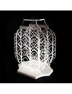Vesta Home - Lanterna Atena Grande·avorio·36,5 X 26,5 X 53,5 H Th. Body 8 Mm Th. Base 15 Mm 2