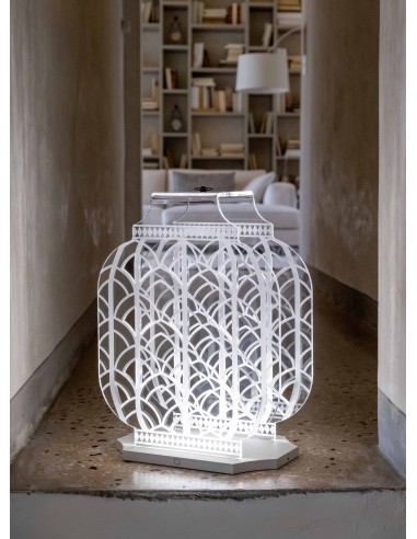 Vesta Home - Lanterna Atena Grande·avorio·36,5 X 26,5 X 53,5 H Th. Body 8 Mm Th. Base 15 Mm