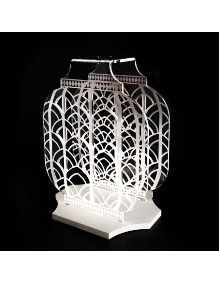 Vesta Home - Lanterna Atena Grande·avorio·36,5 X 26,5 X 53,5 H Th. Body 8 Mm Th. Base 15 Mm