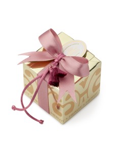 BOX CARAT GOLD 6X6X5,5CM 2 NAPPE MALVA