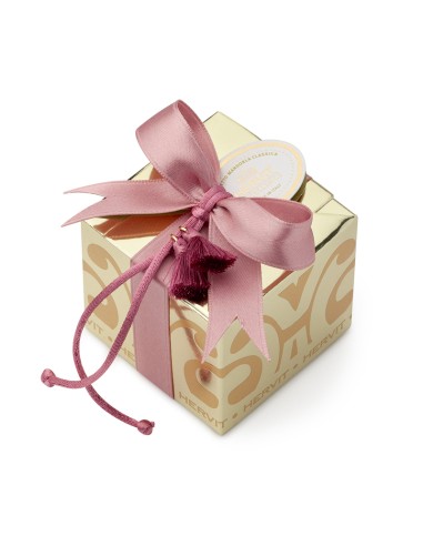 BOX CARAT GOLD 6X6X5,5CM 2 NAPPE MALVA