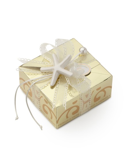 BOX CARAT GOLD 11X11X5,5CM STELLA MARINA