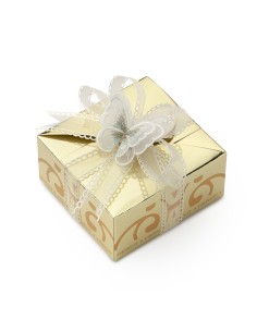 BOX CARAT GOLD 11X11X5,5CM FARFALLA