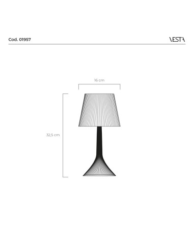 Vesta Home - Lampada Duse Wireless·nero Opaco·ø16 X 32,5 H