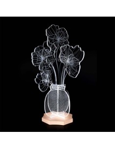 Vesta Home - Lampada da Tavolo Margot·rosa·20 X 20 X 58 Th. Body 8 Mm Th. Base 20 Mm 2