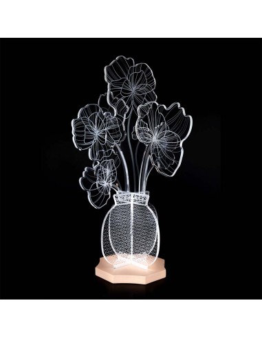 Vesta Home - Lampada da Tavolo Margot·rosa·20 X 20 X 58 Th. Body 8 Mm Th. Base 20 Mm